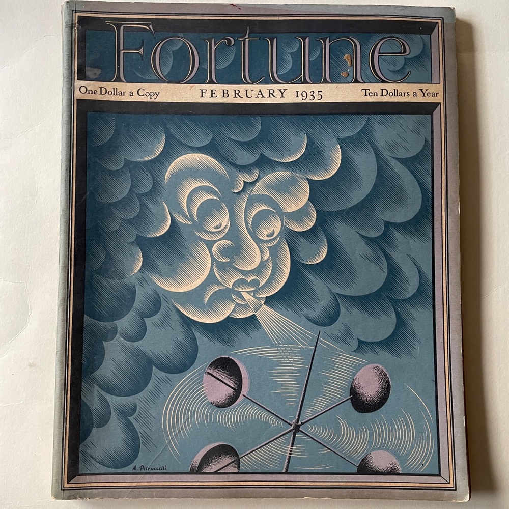 VINTAGE FEBRUARY 1935 FORTUNE MAGAZINE - GREAT COVER & ADS, Collage Collector